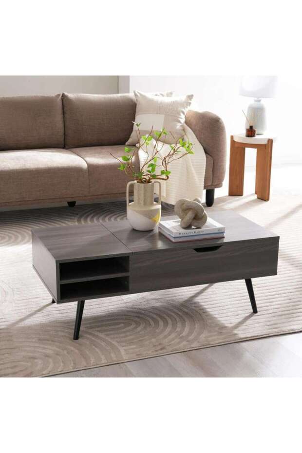Restia Coffee Table With Lift Top Melamine - Grey