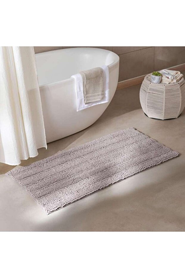 Oasis Soft Plush Chenille Bathmat 50X80cm- Beige