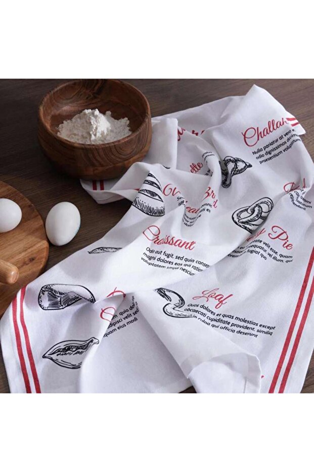Bakery Printed Kitchen Towel 50X70cm - Black