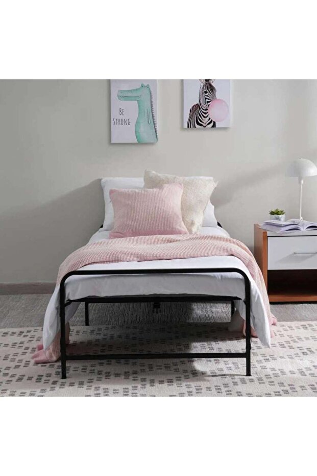 Zinus Folding Bed With Mattress - Grey Black
