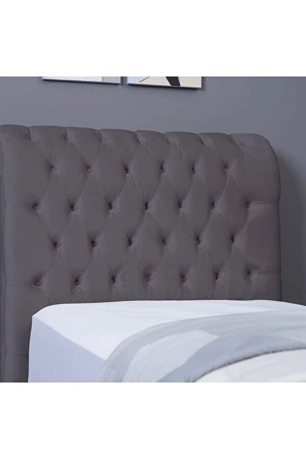 AURORA HEADBOARD VELVET GREY L-90 : H-125 CM