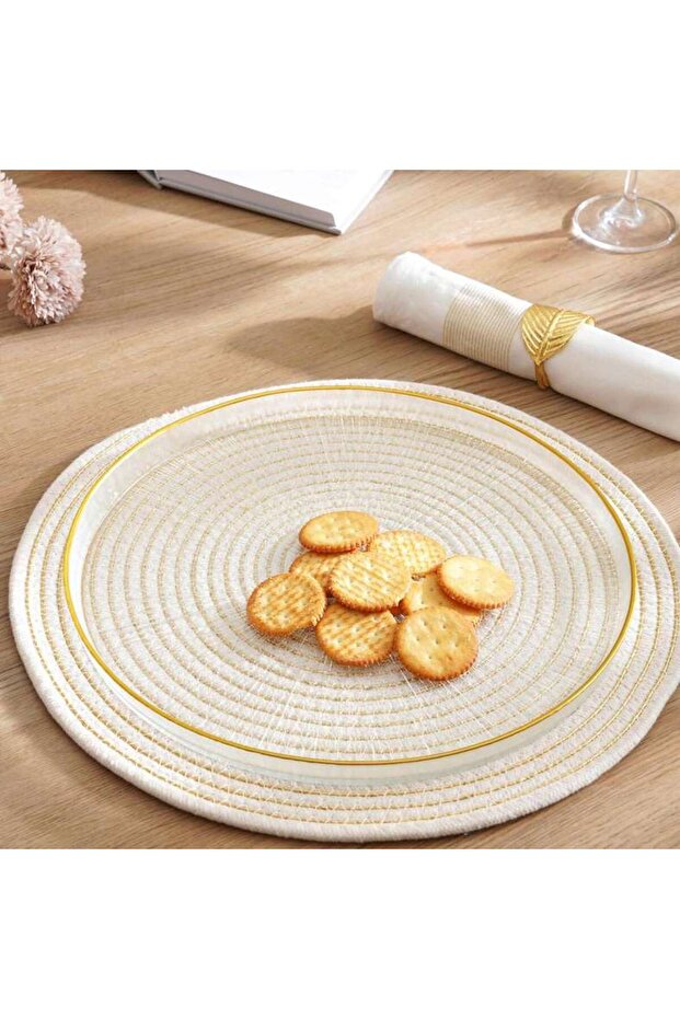 Rexy Serving Platter Dia32x2cm -clear Gold