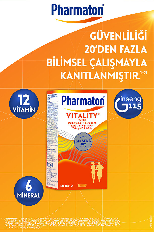 Vitality Multivitamin ve Mineral Desteği Ginseng G115 Enerji* 60 Tablet - 2