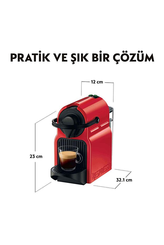 Inissia C40 Kırmızı Kahve Makinesi & Aeroccino 3 Süt Köpürtücü Kahve Seti - 8