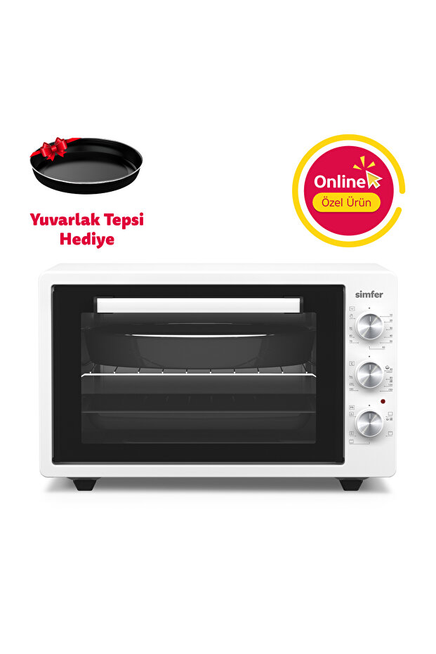 4242 Beyaz 42 LT Turbo Fan Mini/Midi Fırın - 6 Fonksiyon,Yoğurt Yapma, Buz Çözme & İç Aydınlatma