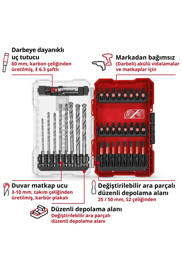 M-CASE Delme ve Vidalama uç seti 33 parça - 49108753 - 3