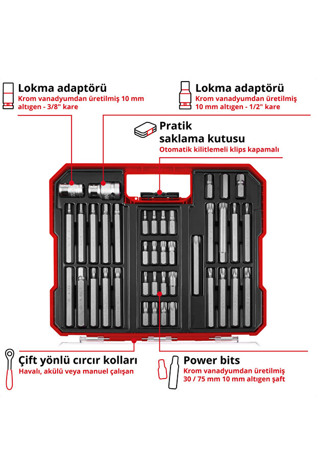 XL-CASE Torks ve Alyan vidalama uç seti 40 parça - 49109032 - 3