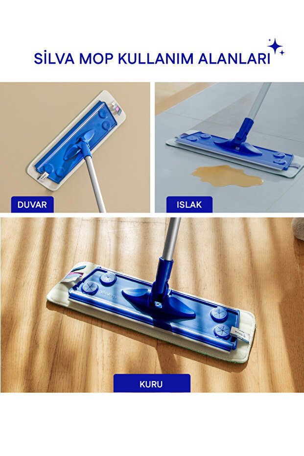 Ultrafiber Mop 3’lü Set – Tüm Yüzeyler İçin Komple Temizlik - 3