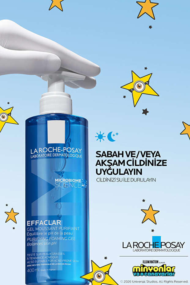 Yağlı ve Akneye Eğilimli Ciltler için Effaclar Yüz Temizleme Jeli 400 ml - 6