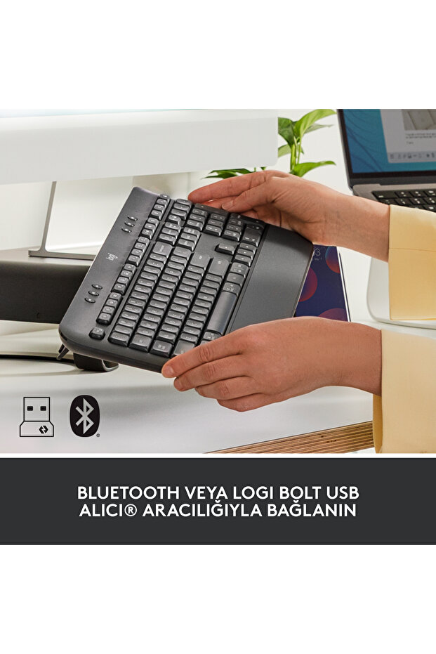 Signature K650 Tam Boyutlu Kablosuz Türkçe Q Klavye, Siyah 920-010919 - 5