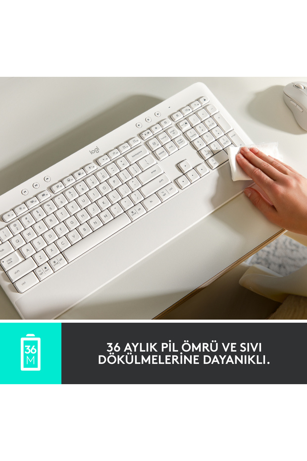 Signature K650 Tam Boyutlu Kablosuz Türkçe Q Klavye, Siyah 920-010919 - 8