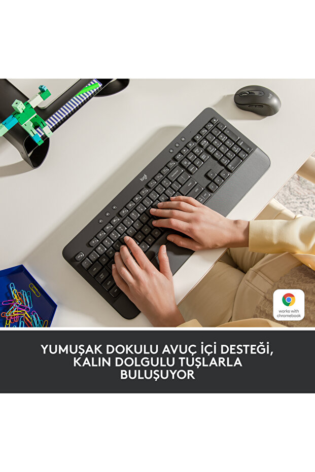 Signature K650 Tam Boyutlu Kablosuz Türkçe Q Klavye, Siyah 920-010919 - 3