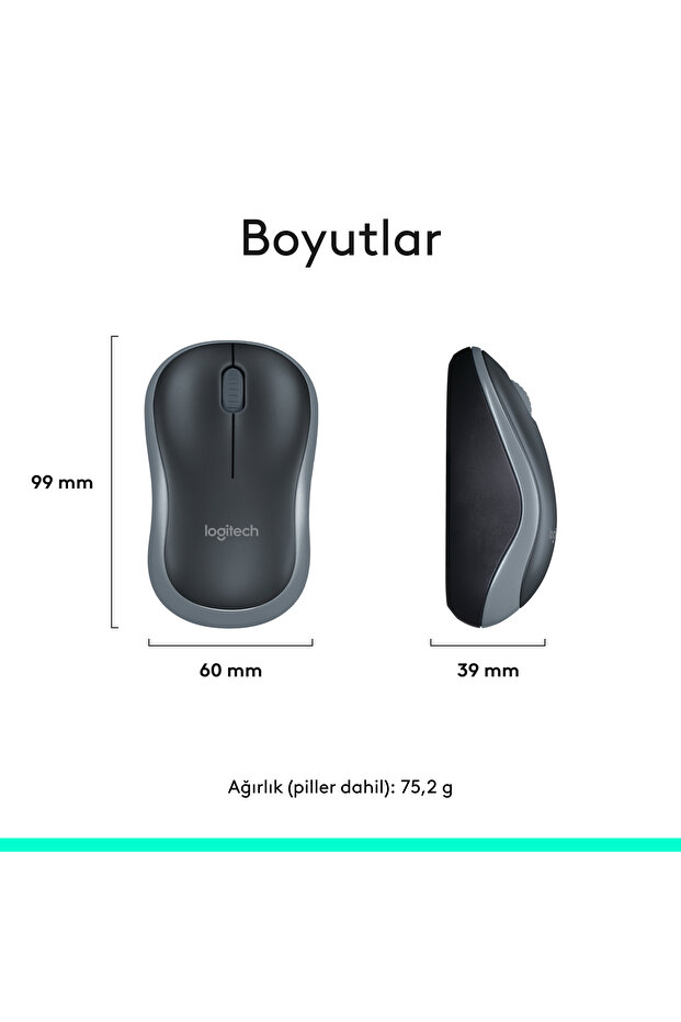 MK270 Kablosuz USB Alıcılı Türkçe Q Klavye Mouse Seti, Siyah 920-004525 - 10
