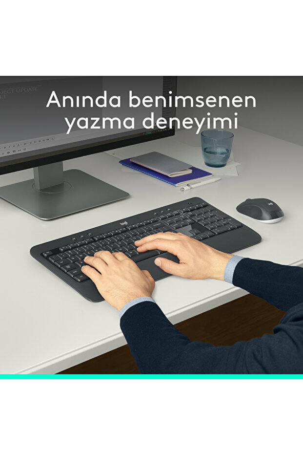 MK540 Advanced Kablosuz Türkçe Q Klavye Mouse Seti, Siyah 5099206 077485 - 3