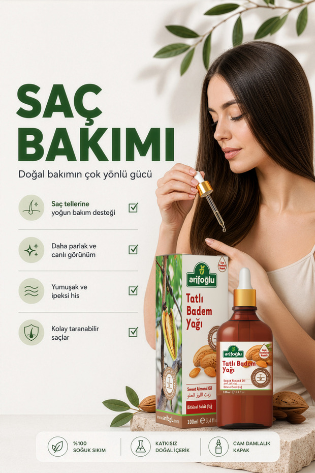 Badem Yağı TATLI 100ml - 3