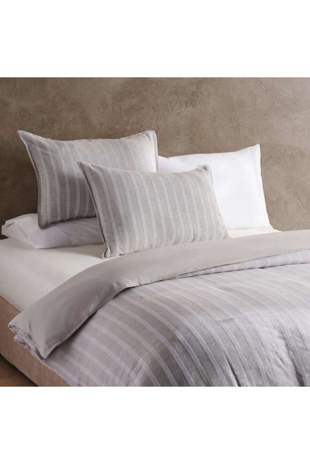 High Street Woven 3-piece Super King Duvet Cover Set 260x220cm - Grey