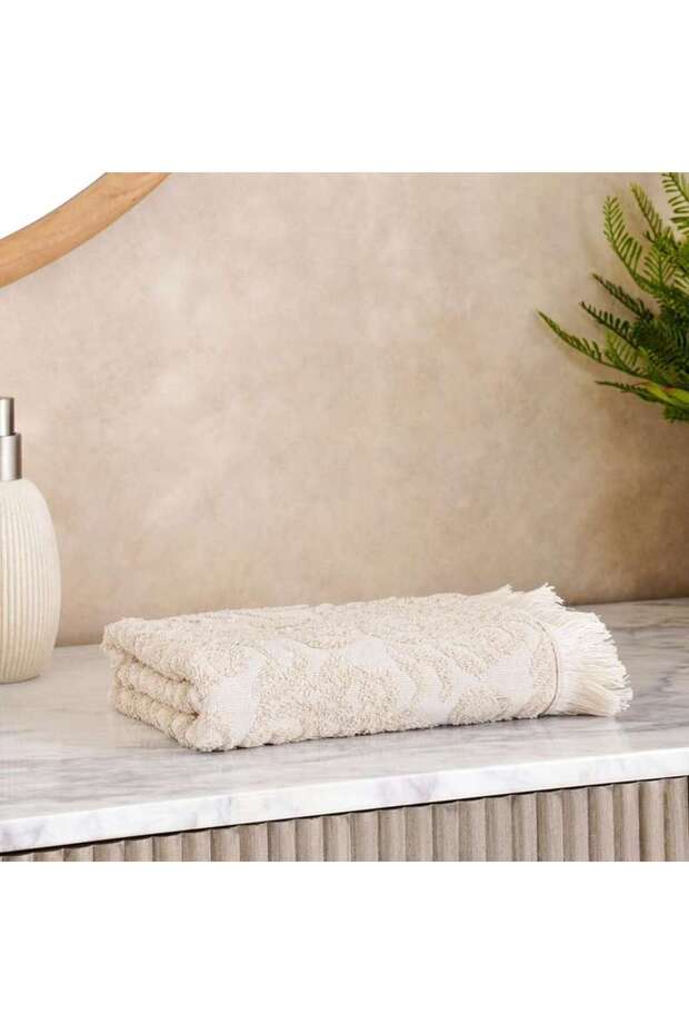 Serene Linen Jacquard Bath Towel 70x140 Cm-linen