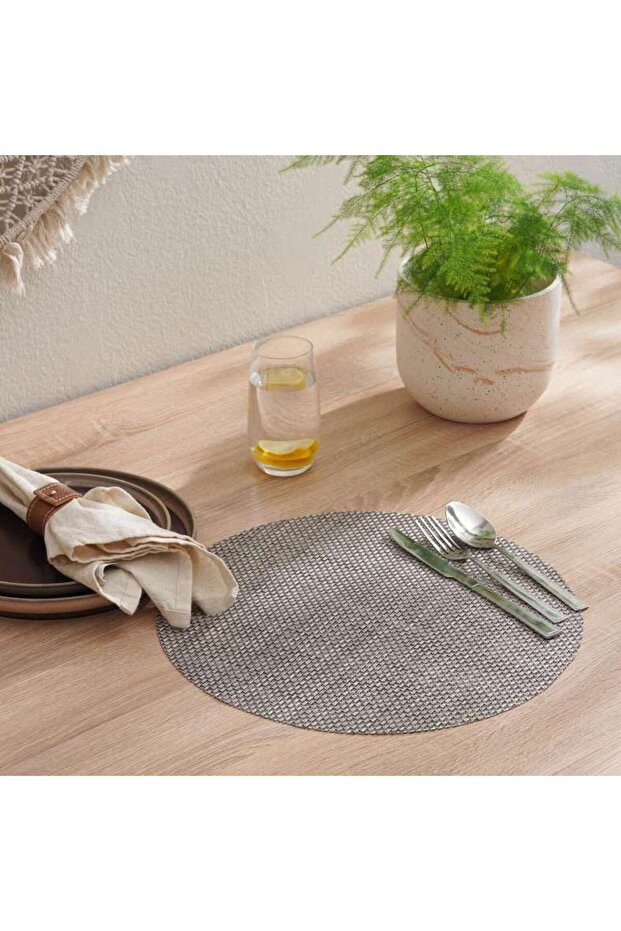 Horch 4 Piece Placemat Set Dia 38cm - Grey