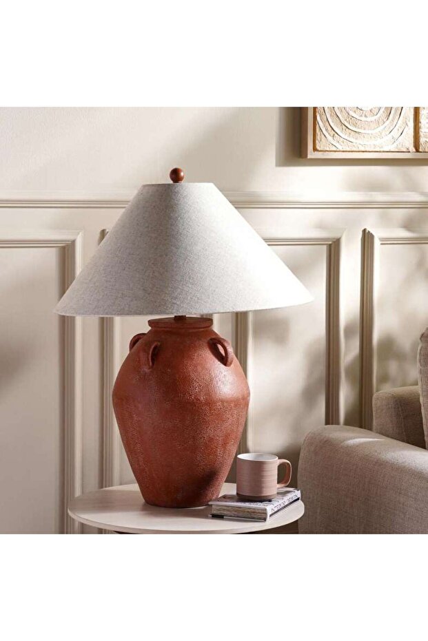 Vasty E27 Polyresin Table Lamp Dia 56x71cm - Brown