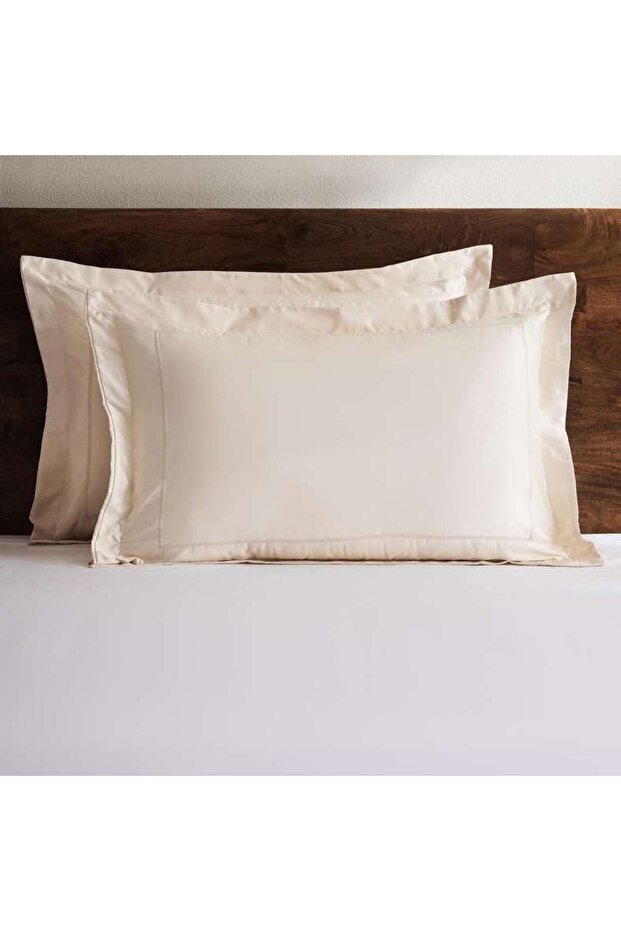 Classic Egyptian 400TC 2-piece Oxford Pillowcase Set 50x75+5cm - Ivory