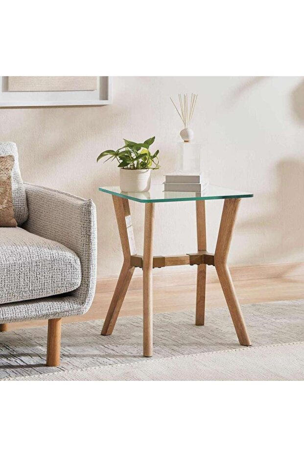 Lyon End Table Solid Wood - Natural