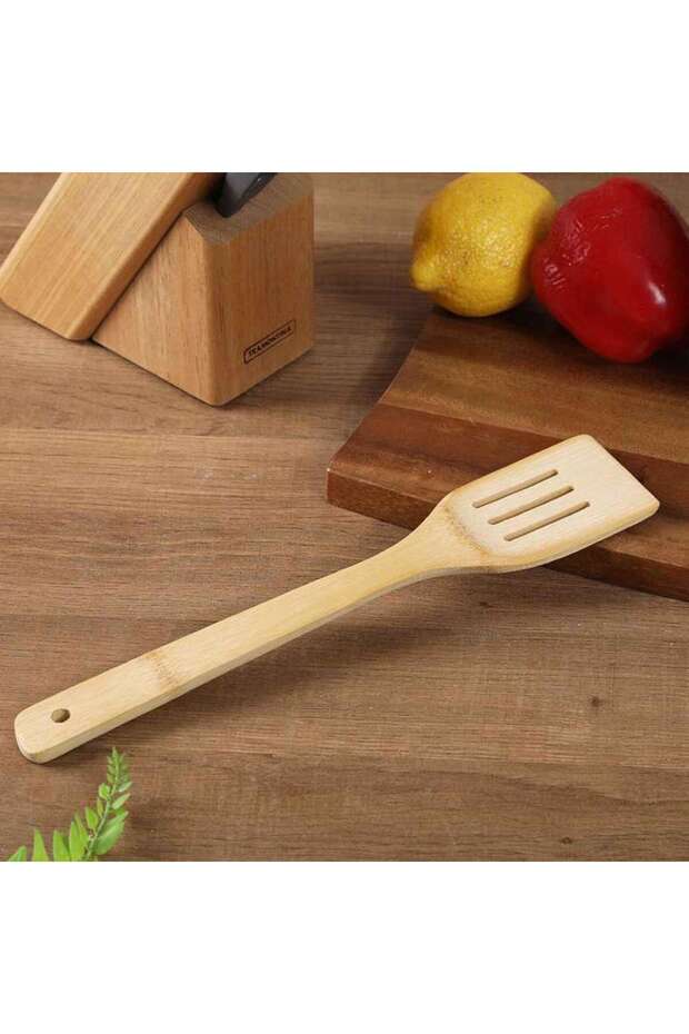 Natura Bamboo Slotted Turner 30cm -natural