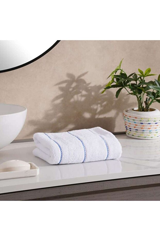 Supersoft Stripe Microcotton 550 Gsm Hand Towel 50x90 Cm-blue