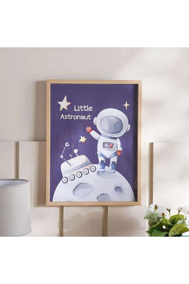 Little Astronaut Wall Art 31.8x41.8cm - Blue