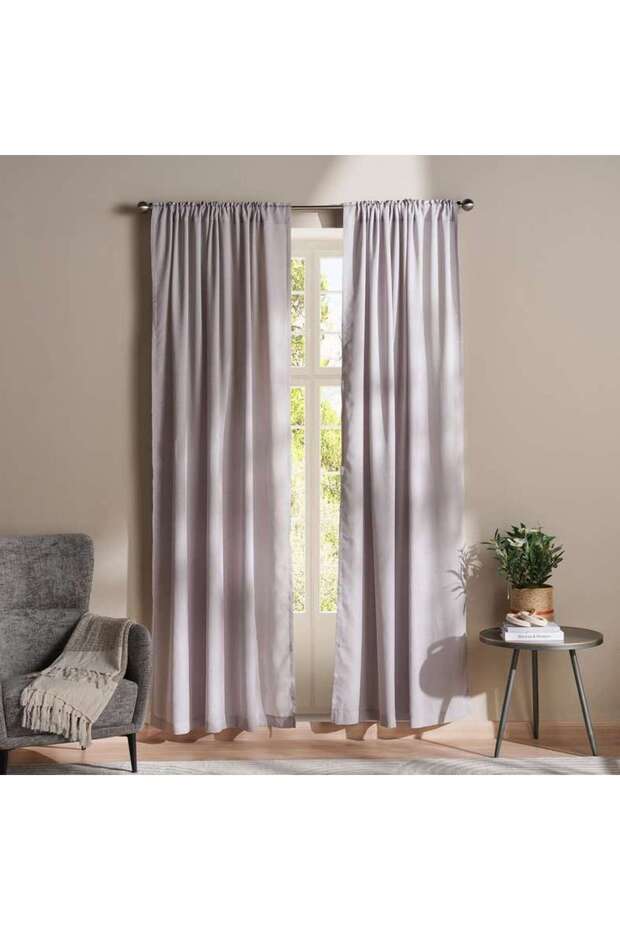 Halsey Sheer 2 Piece Curtain Set 135x240cm - Taupe
