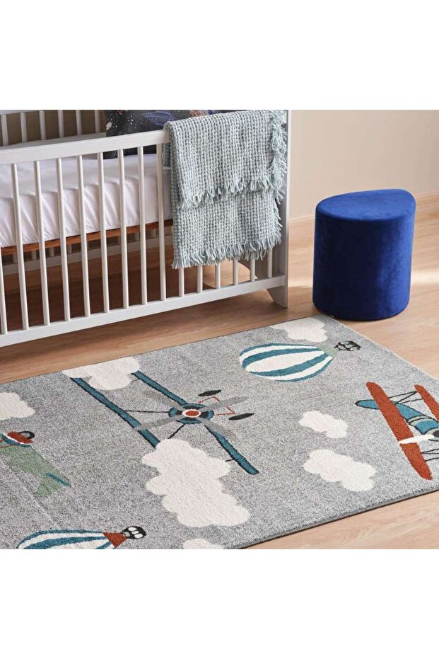 Carousel Microfiber Rug 120x160cm - Grey