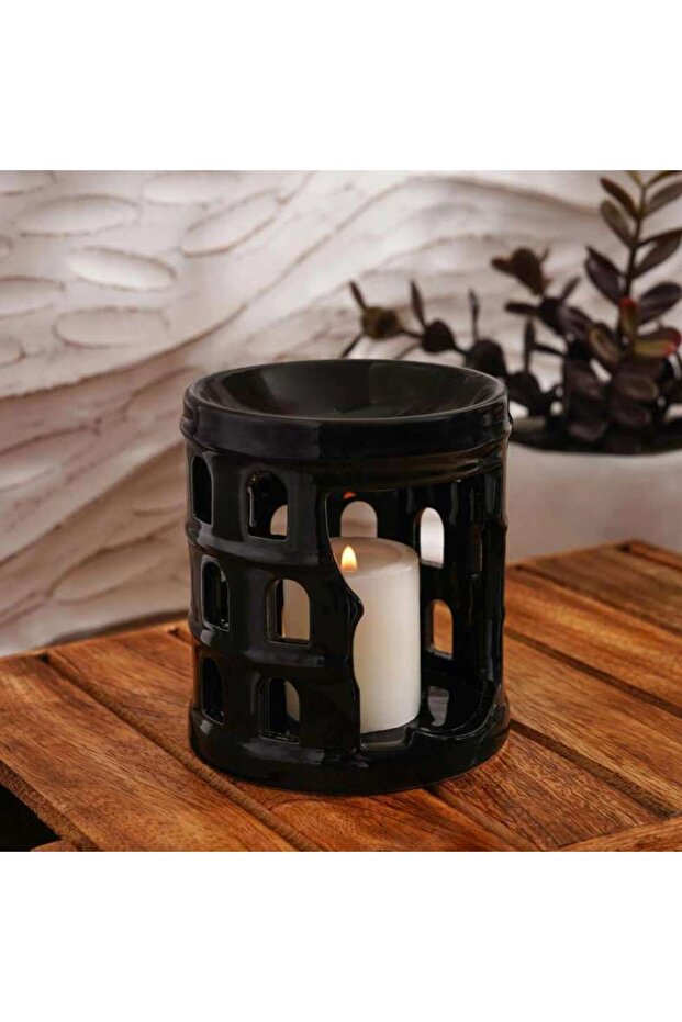Nectar Ceramic Oil Burner 9x10cm - Black