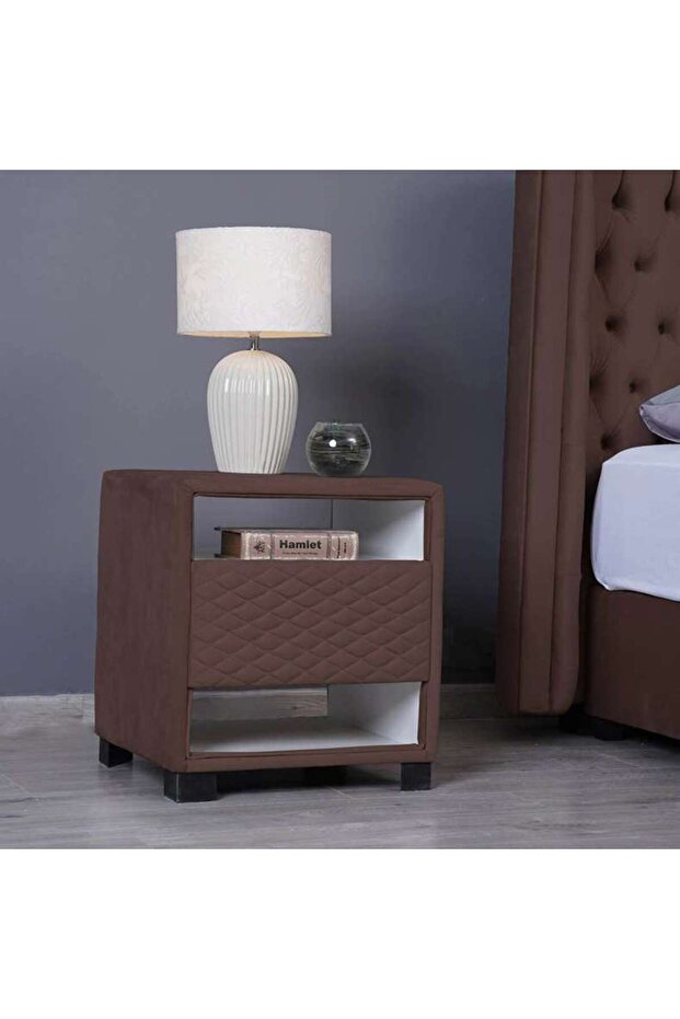 EMIRATES SPACE NIGHT STAND-VELVET~BROWN