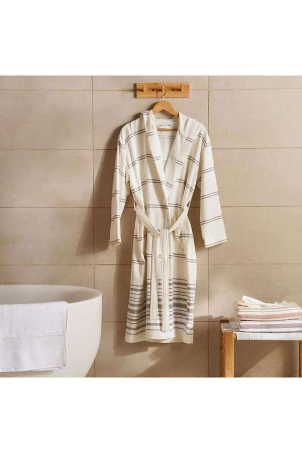 Anatolian Hammam Bathrobes With Hood S/M- Anthracite
