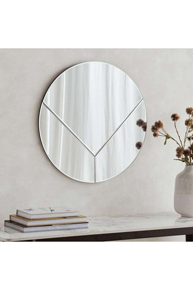 Chuck Wall Mirror Dia 55cm - Silver