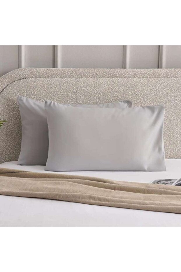 Essential 2-piece Solid Pillow Case Set 50x75cm - Grey