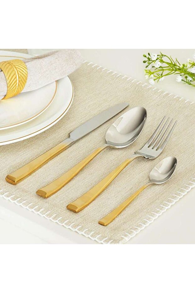 Classic 24-Piece Cutlery Set -Gold Chrome