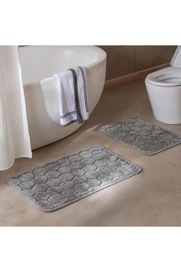 Ada Cozysoft 2-piece Set Bathmat 50X80 and 40X60 cm- Grey