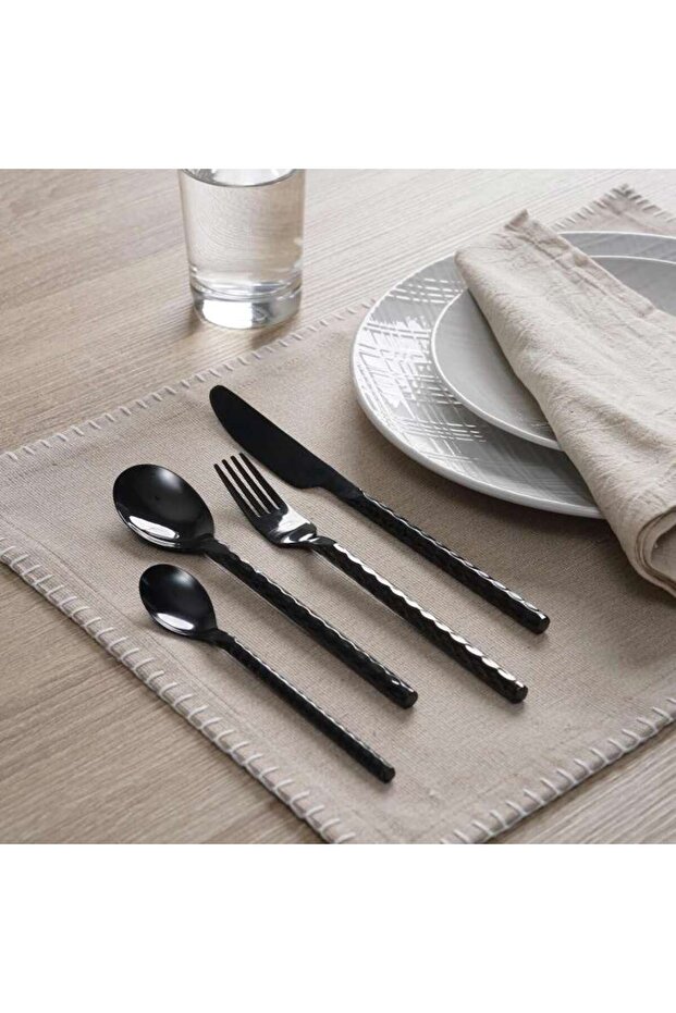 Voletta 24-piece Cutlery Set - Black