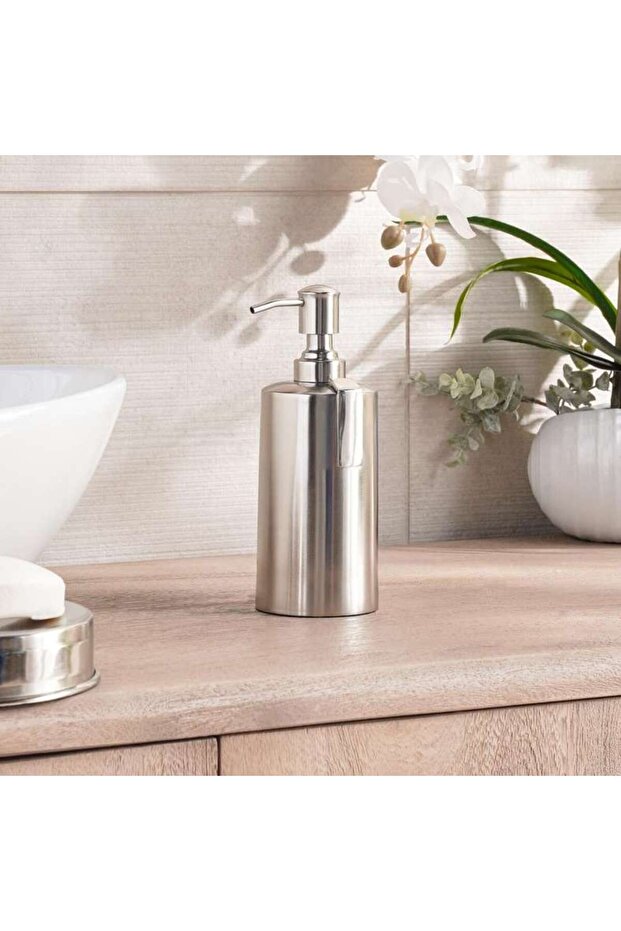 Regent Metal Soap Dispenser 7.5x7.5x19.5cm - Silver
