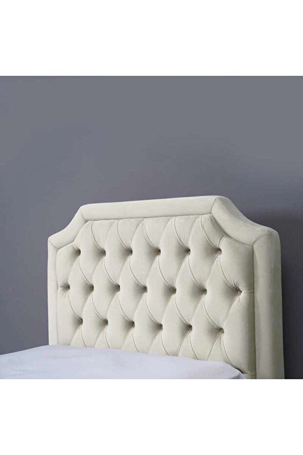 ANDROMEDA HEADBOARD VELVET WHITE L-90 : H-125 CM