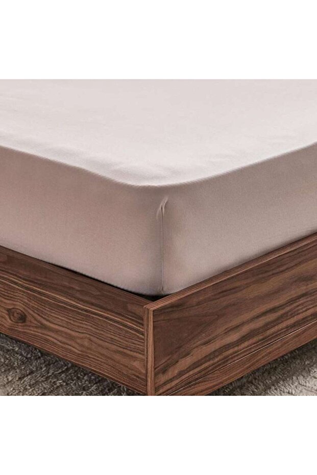 Premium Turkish Cotton Jersey King Fitted Sheet 180x200+33cm -soft Blush