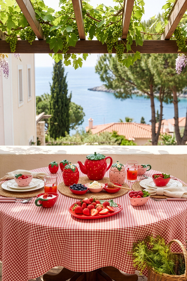 Strawberry Patterned Presentation Plate 29 cm - 12