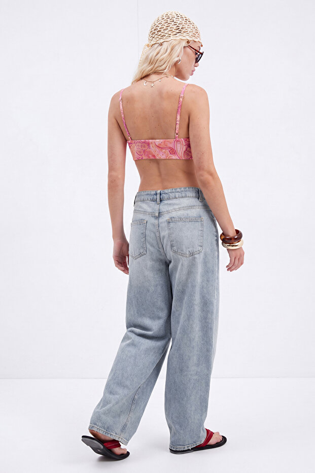 Açık Mavi Normal Bel Bol Kesim Baggy Jeans TWOAW26JE00052 - 3