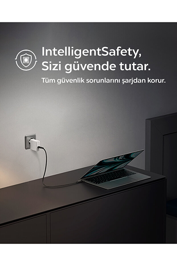 140W USB-C 2 Port Mini Hızlı Şarj Aleti Samsung PPS 3.0/Isı Düşürücü GaN Pro Akım Korumalı ACH06033 - 7