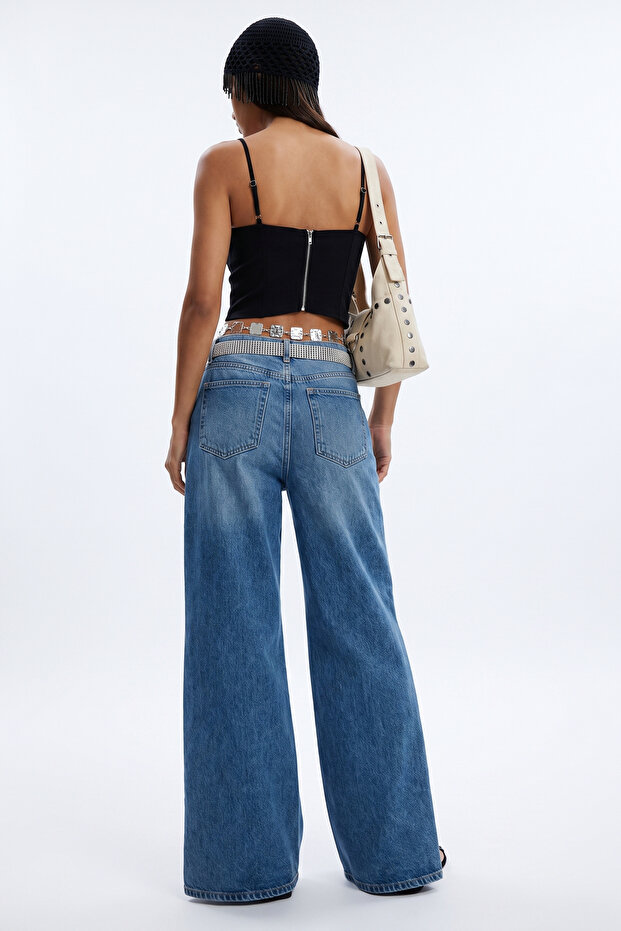 Siyah Crop Püskül Detaylı Dokuma Bluz TPRAW24BZ00082 - 7
