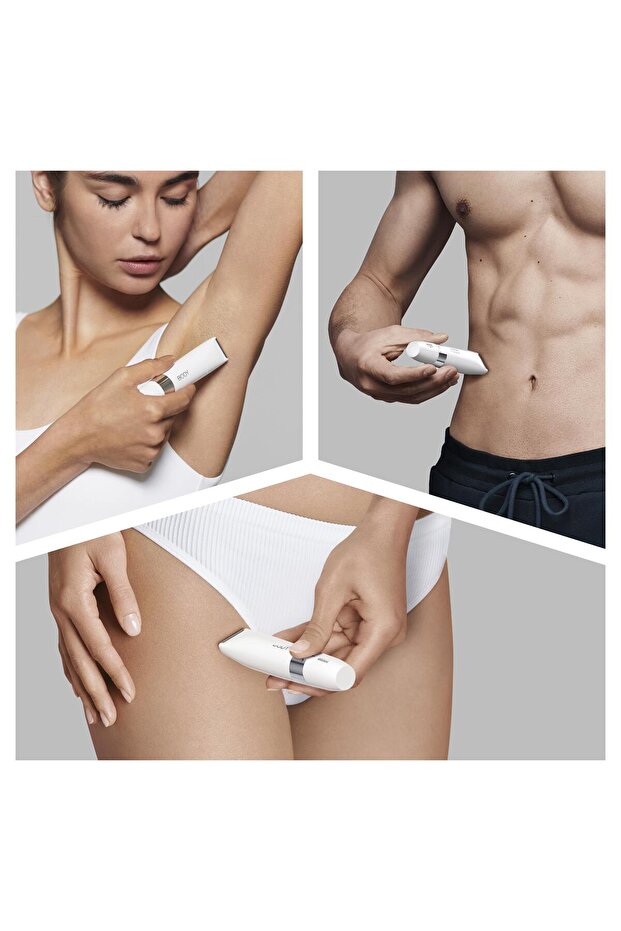 Body Mini Trimmer BS1000 Vücut Tüy Kesme Makinesi + Düzeltici Tarak, Pil ve Temizleme Fırçası - 4
