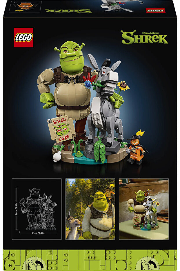 ® Shrek: Şrek, Eşek ve Çizmeli Kedi 72423 - 18+ Yaratıcı Model Yapım Seti (1403 Parça) - 5