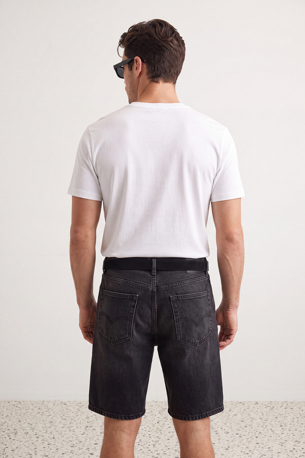 Siyah-Beyaz-Antrasit-Bordo -Lacivert Slim/Dar 5'li Basic %100 Pamuklu T-shirt TMNAW20TS0243 - 15