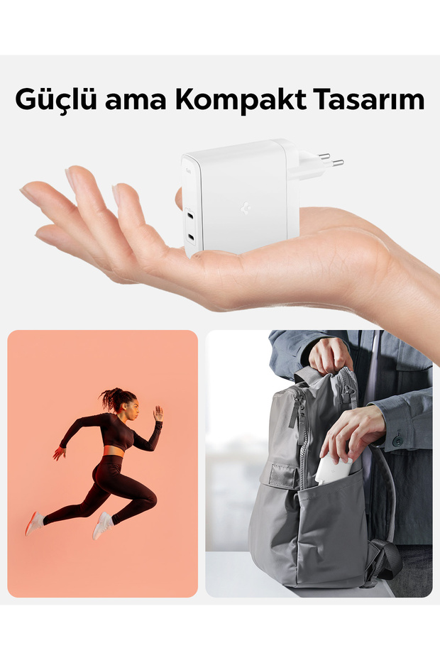 140W USB-C 2 Port Mini Hızlı Şarj Aleti Samsung PPS 3.0/Isı Düşürücü GaN Pro Akım Korumalı ACH06033 - 8