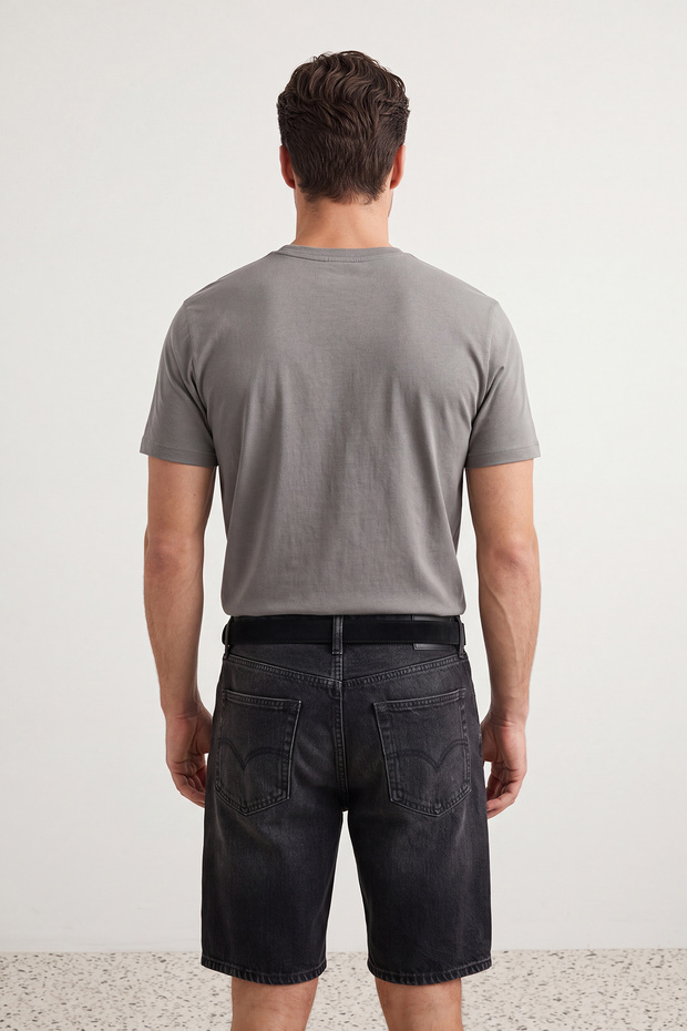 Siyah-Beyaz-Antrasit-Bordo -Lacivert Slim/Dar 5'li Basic %100 Pamuklu T-shirt TMNAW20TS0243 - 6
